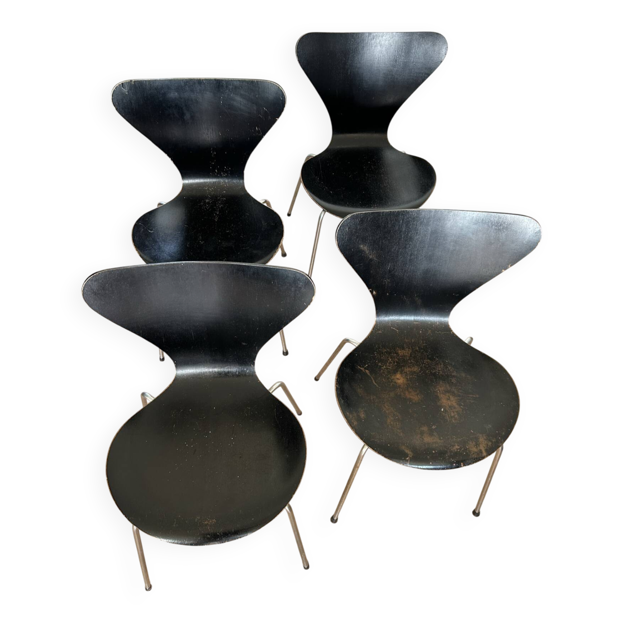 4 chaises modéle 3107 par Arne Jacobsen
