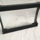 Table d'appoint vintage en laiton et cuir par Jacques Adnet 1950