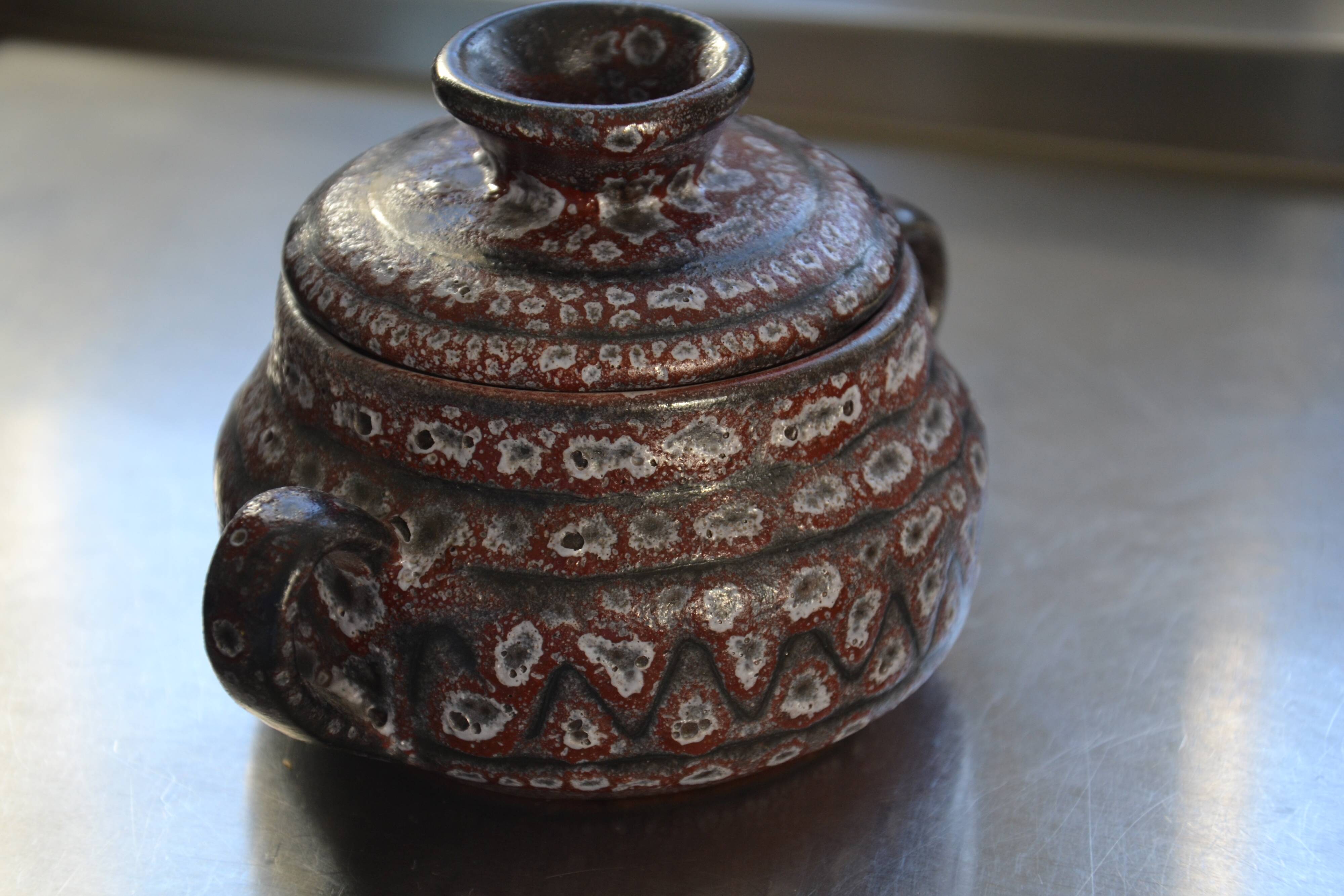 Ceramic pot with lid by Jean Austruy Vallauris