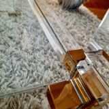 Table basse en Altuglass "Romeo" années 70/80s