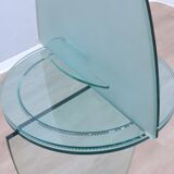 Miroir de courtoisie pivotant sur pied vintage des années 1990
