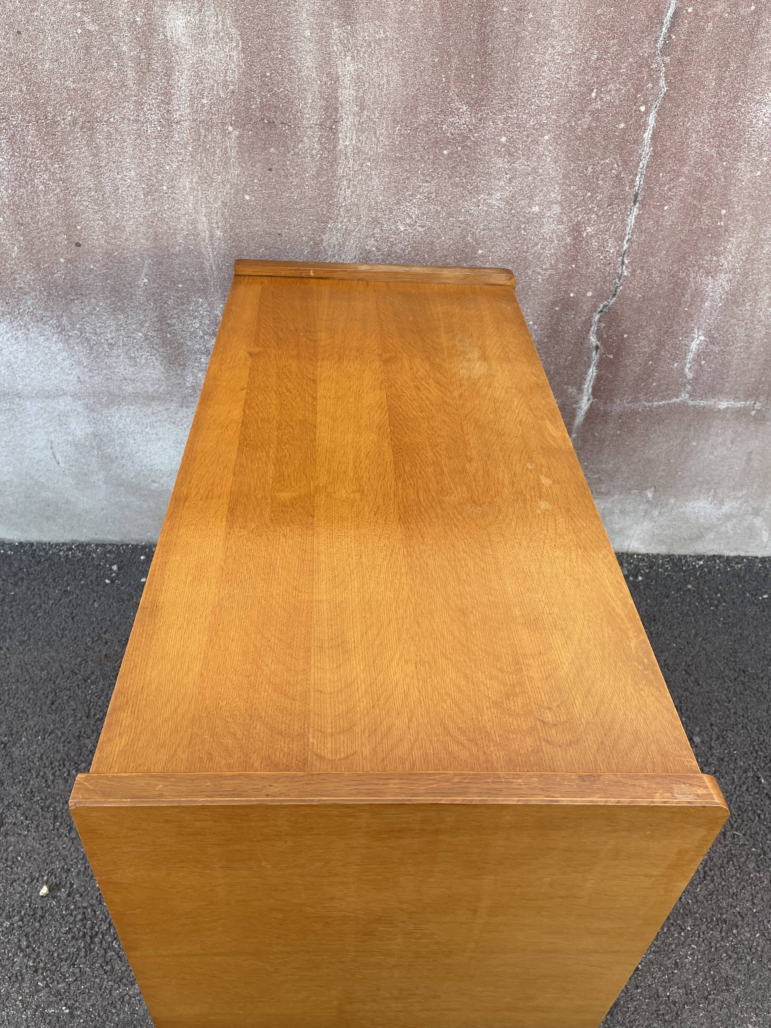 Commode bois et rotin