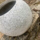 1960s concrete ball planter