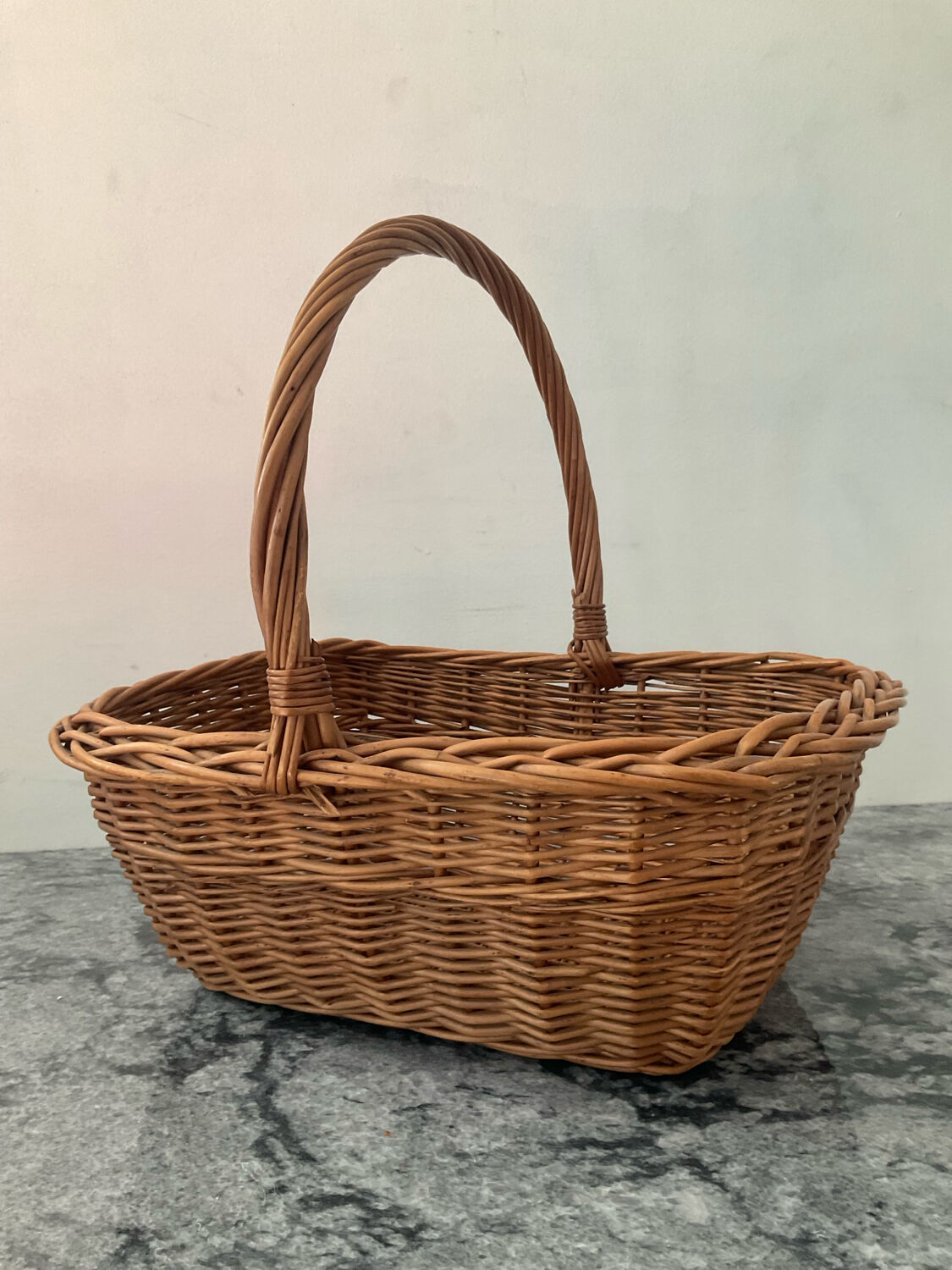 Vintage woven wicker basket