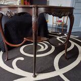 English style flamed mahogany side table