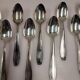 12 small silver-plated spoons