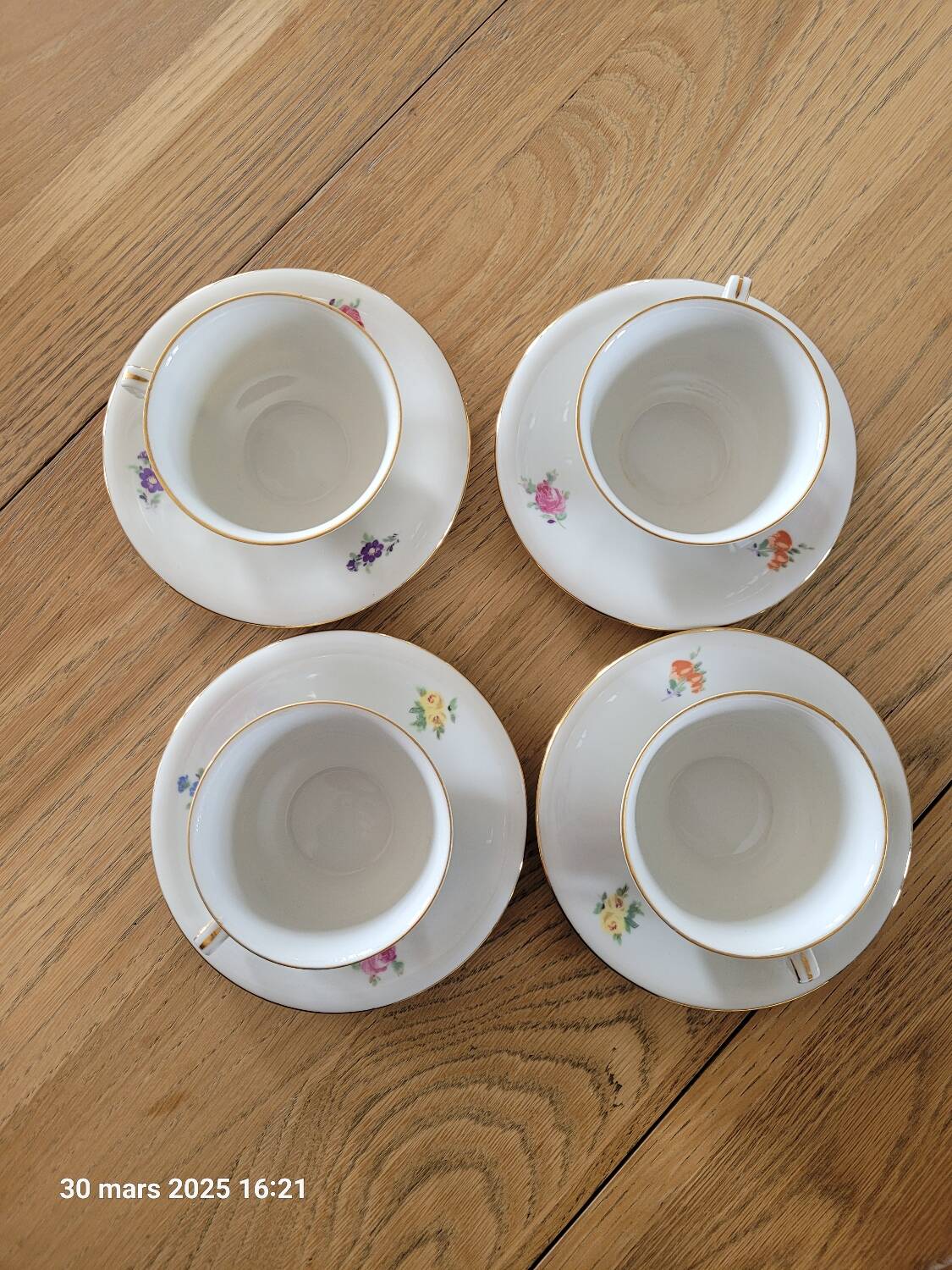 4 Royal Epiag cups and saucers