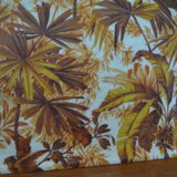 Tray with foliage decoration - 70s - authentic vintage