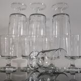 Set of 8 glasses of white wine Cavalier Luminarc transparent vintage