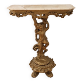 Cherub carved antique console