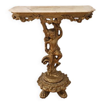 Cherub carved antique console