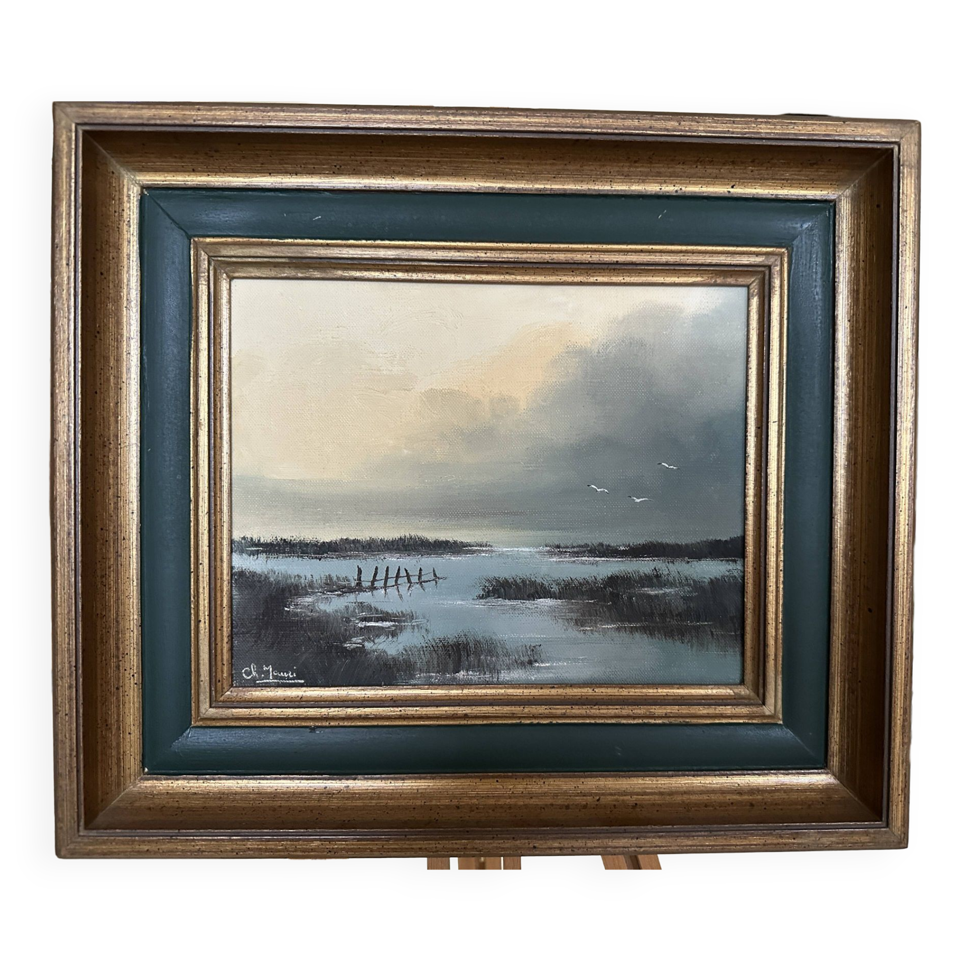 Oil on canvas by Charles Mauri