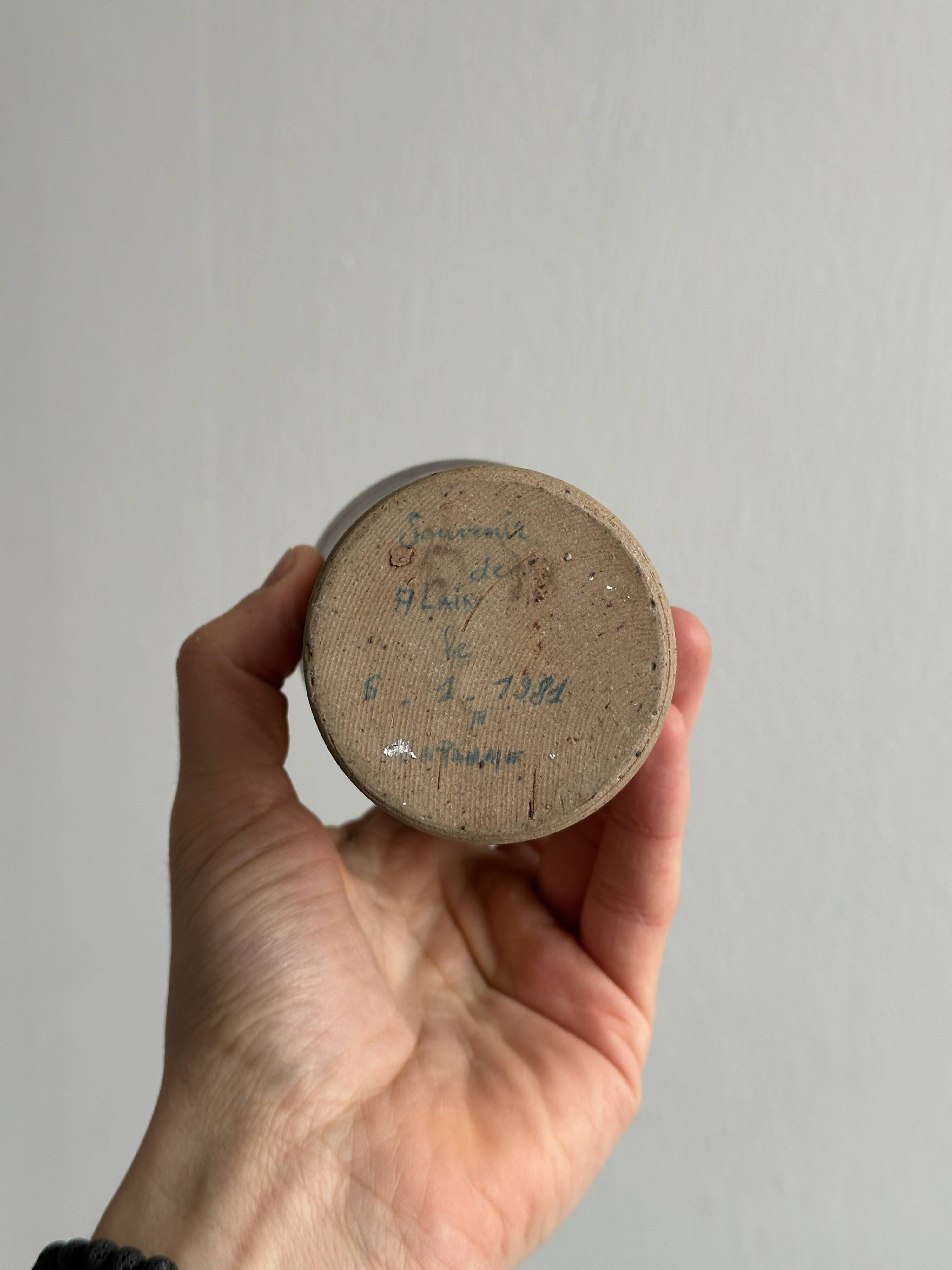 Small old stoneware mug