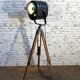 Projecteur de théâtre sur trépied vintage, années 1960