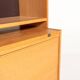 Scandinavian oak bookcase with tambour door, 1960s