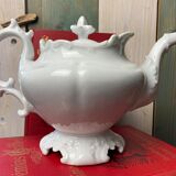 Large white porcelain teapot XIX