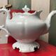 Large white porcelain teapot XIX