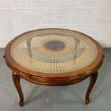 Chippendale Coffee Table in Wood, Canning and Glass