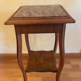 Antique carved wooden and marble console – late 19th century