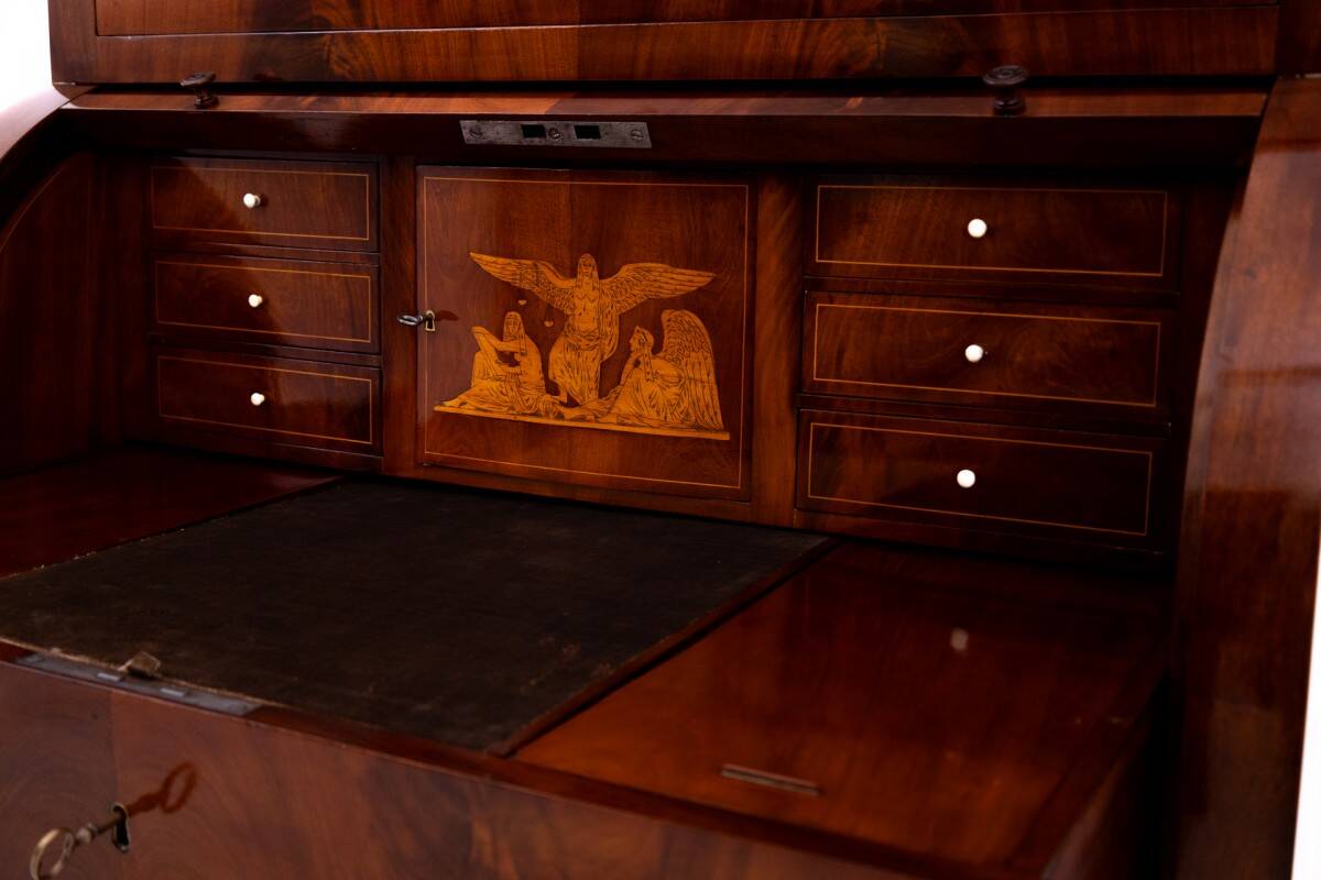 Mahogany secretary, Northern Europe, late 19th century.