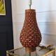 Large vintage woven lamp base in Riviera/Boho style from the 1970s.
