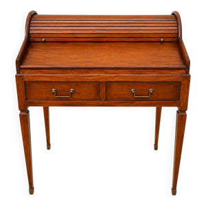 Bureau à cylindre louis - merisier
