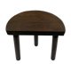 Tabouret en bois demi lune