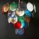 Chandelier 10 fires in murano glass, Italy, 80s
