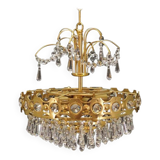 Lustre en laiton, design danois, années 1970, production : Danemark