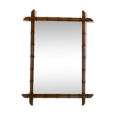 Vintage bamboo mirror, 90x65 cm