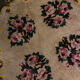 Round vintage wool rug 145cm