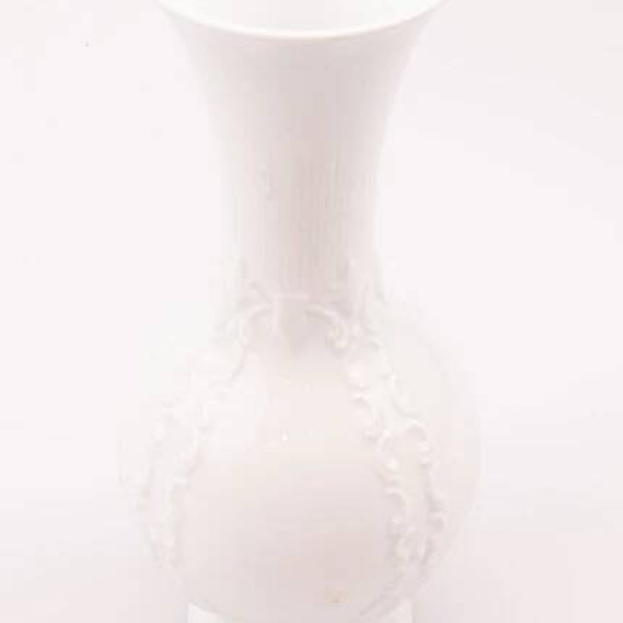 Vintage white porcelain vase Royal Porzellan Royal Bavaria KPM with textured patterns.