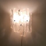 Vintage lucite wall lamp in ice glass model 1970s