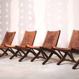 Set of 4 Angel’s Pazmino folding chairs, 1960’s