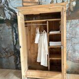 Armoire lingère bois brut