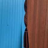 Beveled oval mirror on art deco door Mahogany 79x162