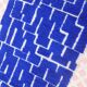 Klein blue Moroccan Berber hallway rug with reliefs