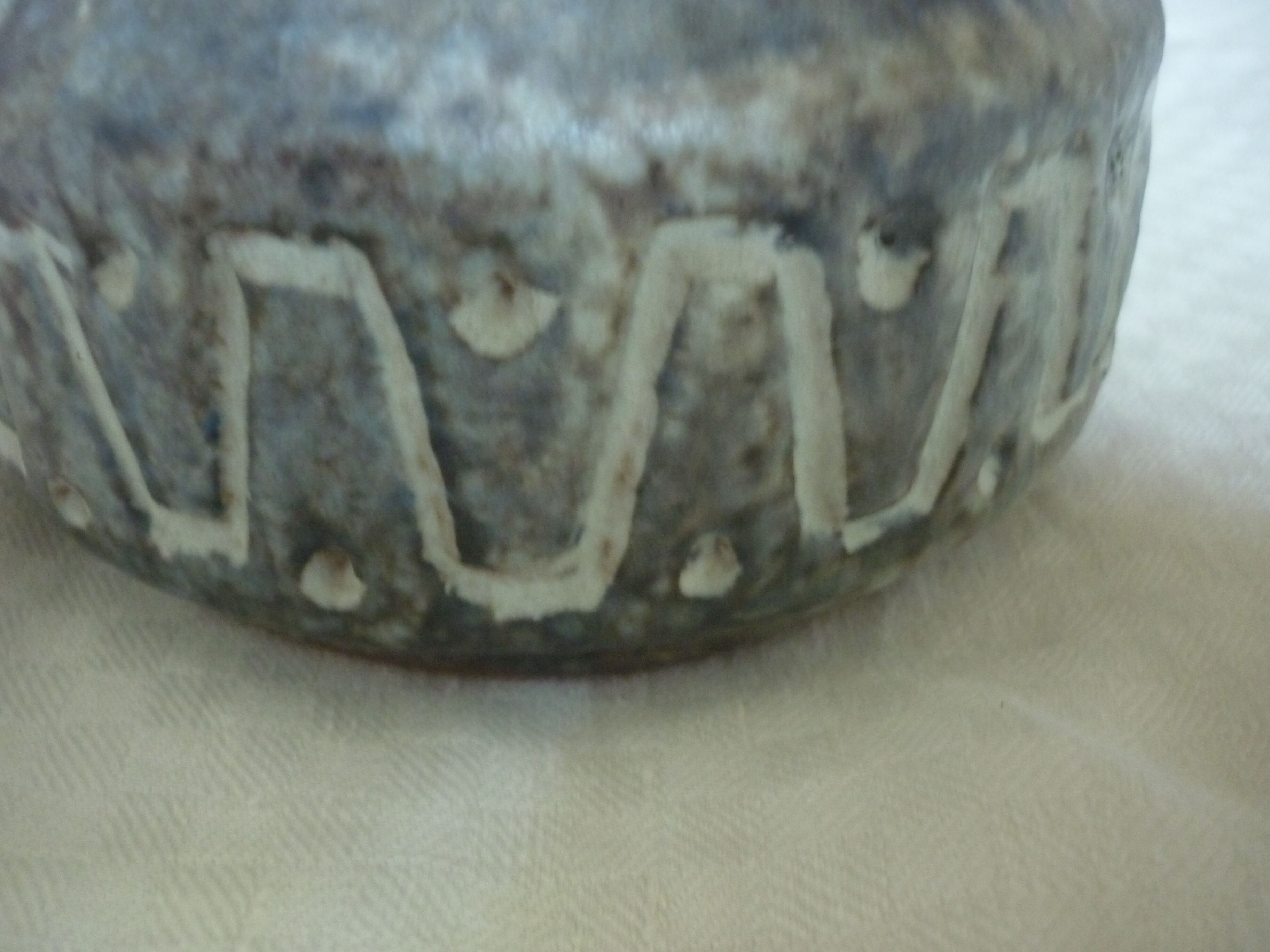 Vase en ceramique W Germany gris bleu