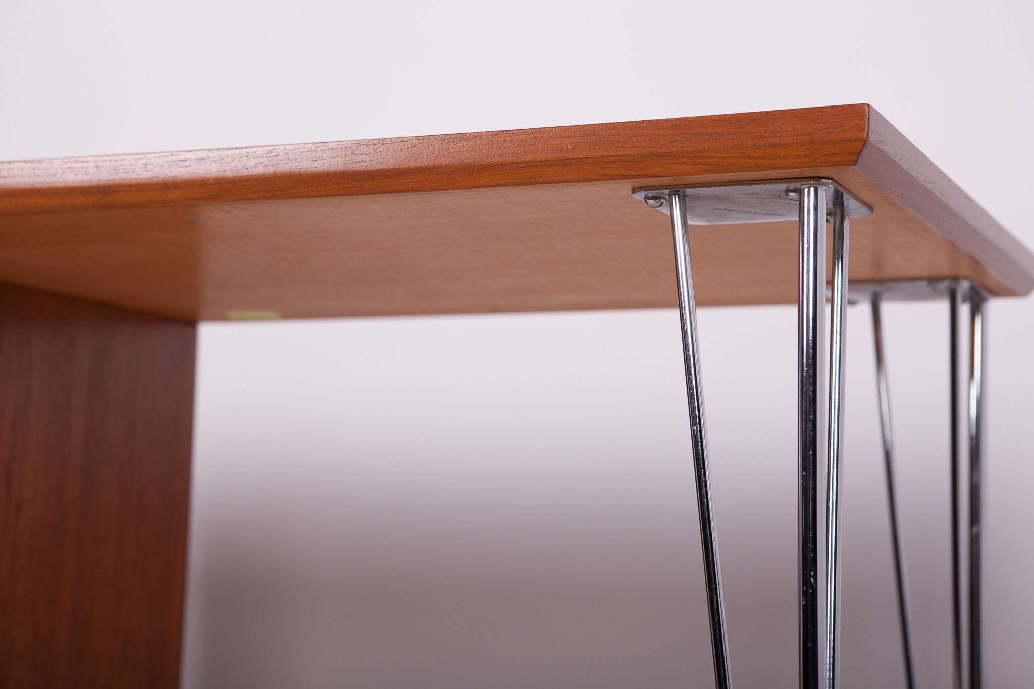 Mid-century danish teak & chrome desk, 1960s