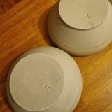 Set of 2 vintage salad bowls in Digoin stoneware Size 4