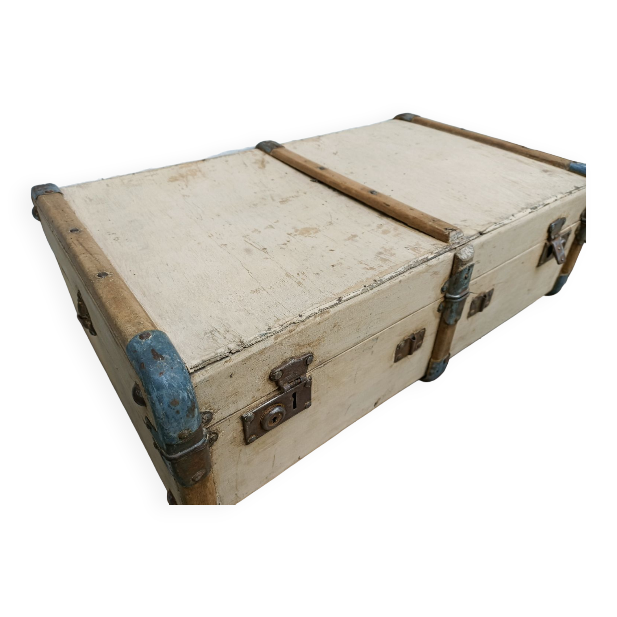 Old wooden suitcase