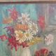 LARGE PAINTING OIL ON CANVAS BOUQUET OF FLOWERS SIGN/PAUL. DANGMANN (1899-1974)