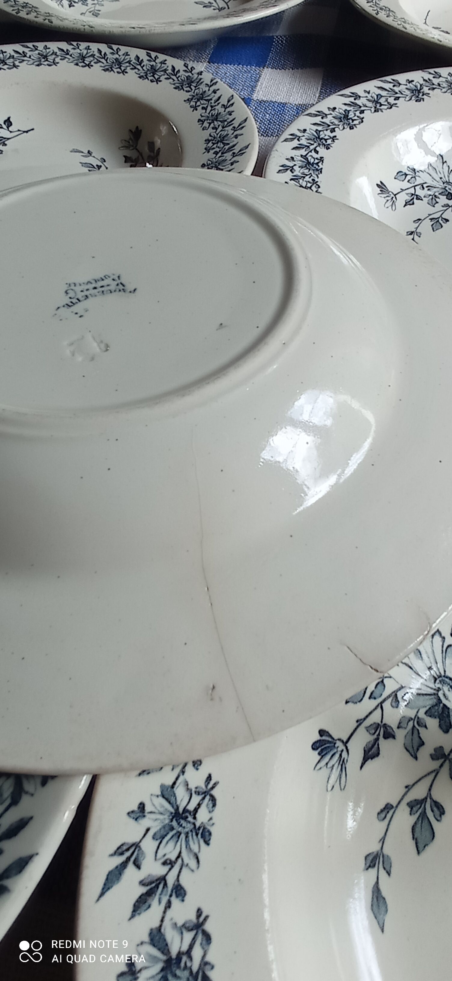 Set of eight iron earth plates