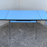 Blue formica table Sogemap 1960