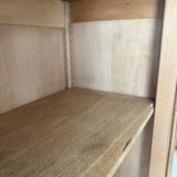 Renovated Parisian art deco solid wood display case
