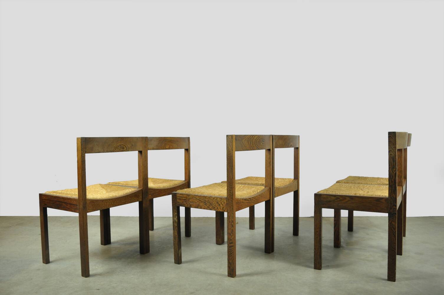 Vintage WENGE dining chairs in modern minimalist style, 1960s