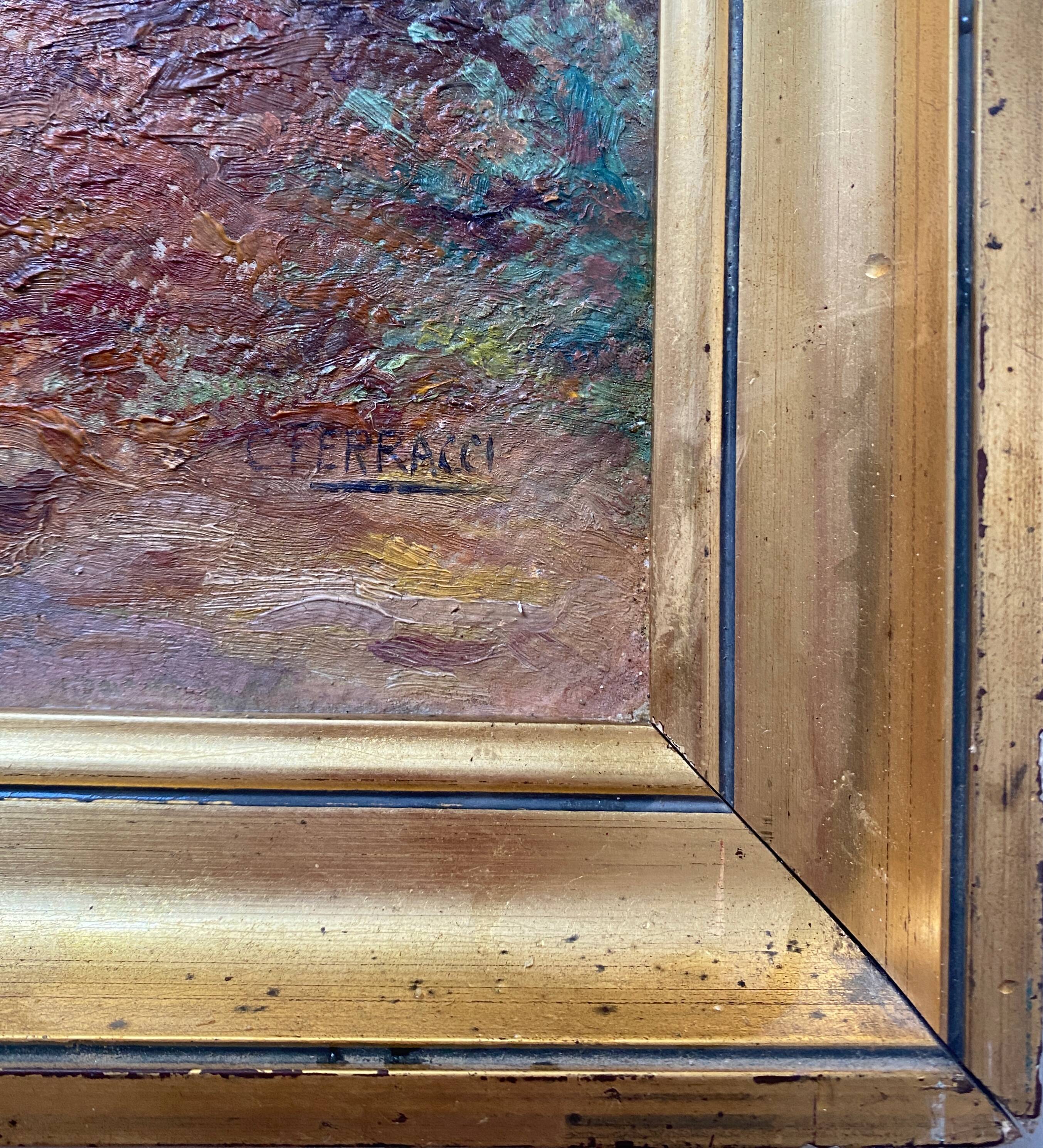 Original watercolor painting old marine voyage seaside orientalist