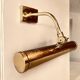 Industrial style aged brass wall art picture light