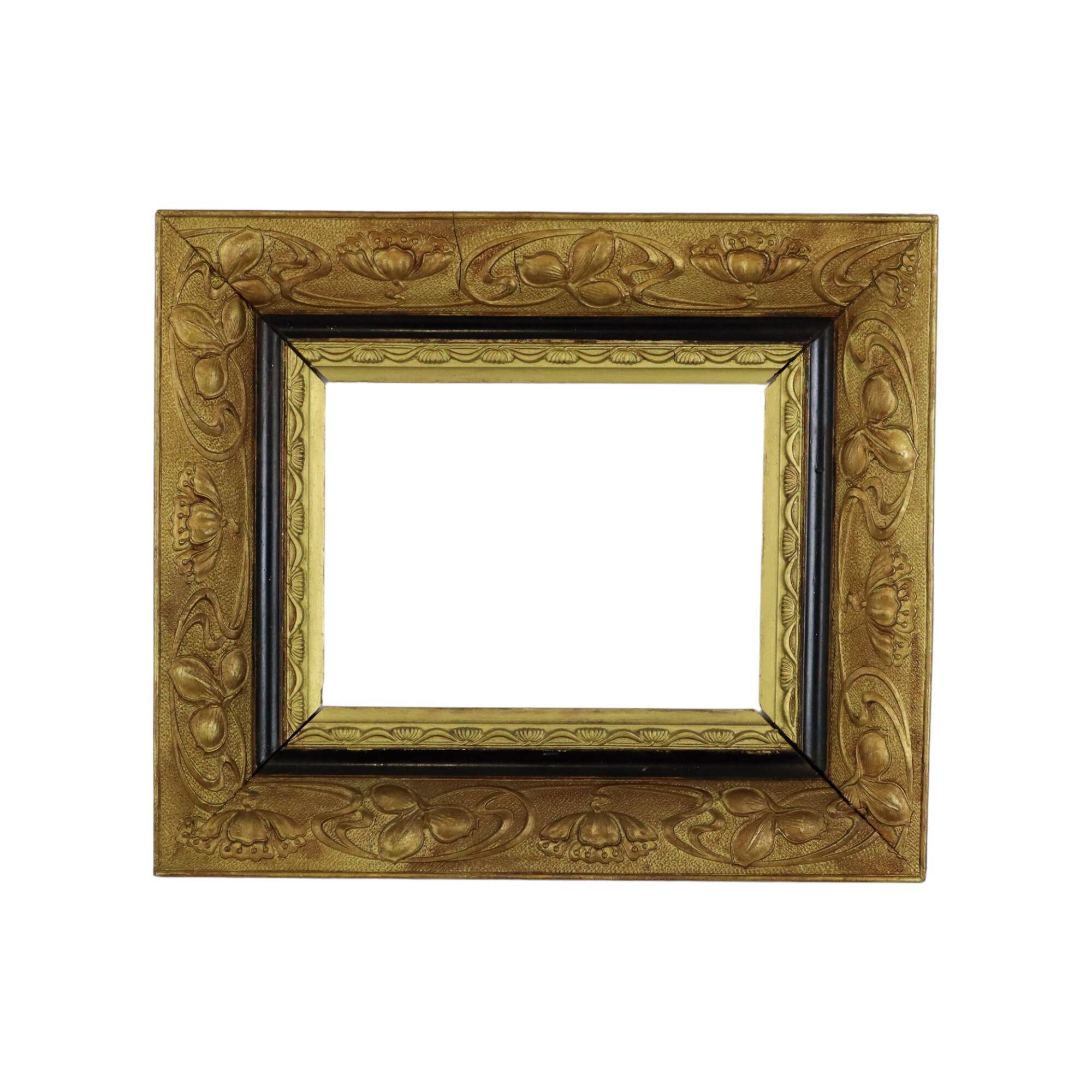 Antique Gilded Wooden Frame Classic Baroque Style Frame 38x33cm