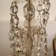 Antique brass and cut crystal chandelier - Empire style - 5 arms - for box